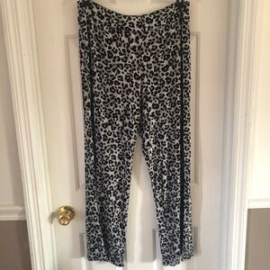 Soma Leopard Print Lounge Sleep Pants Soft Elastic Waist Cooling Large